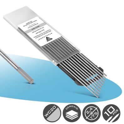 Stahlwerk Wolframelektroden / Schweißelektroden WC20 grau 2,4 x 175 mm 10er Set