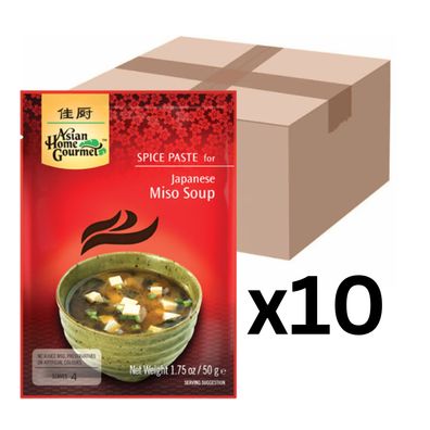 10er-Pack Asian Home Gourmet Japanische Miso Suppenpaste 50g