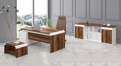 Büromöbel-Set Büroeinrichtung Schreibtisch Aktenschrank Schrank Luxus