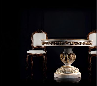 Esstisch Tische Runde Möbel Esstisch Luxus Rund Tisch Massiv Holz Italien Barock