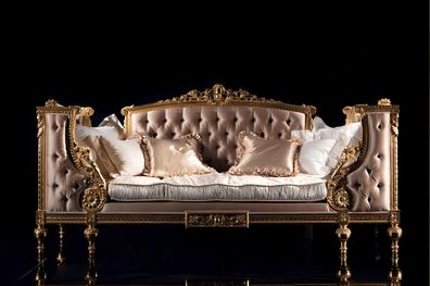 Sofa Dreisitzer Couch Polster Möbel Chesterfield Barock Rokoko Antik Stil Neu
