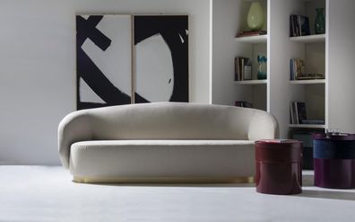 Sofa Dreisitzer Design Luxus Möbel Holz weiß Design Möbel aus Italien Klassiker