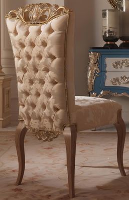 Designer Stuhl Chesterfield Esszimmer Stühle Italienische Möbel Einrichtung Neu