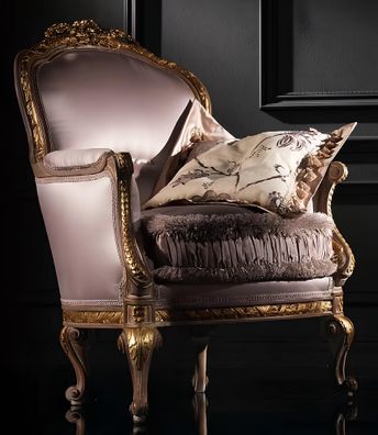 Polster Sitz Couchen Einsitzer Sessel Couch Polster Design Textil Italien Möbel