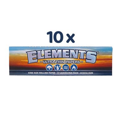 Elements Ultra Thin King Size Papers 10x 33 Blättchen