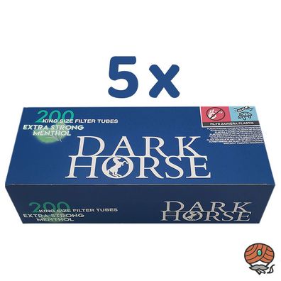 Dark Horse Extra Strong Menthol King Size Filterhülsen (5x 200 Stück)