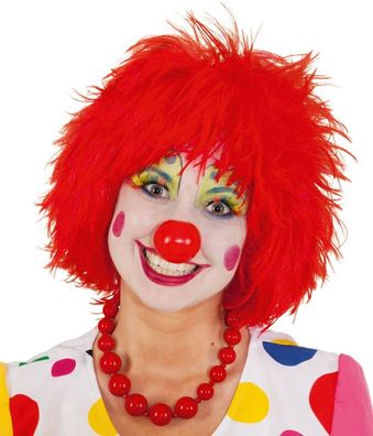 Perücke Clown rot