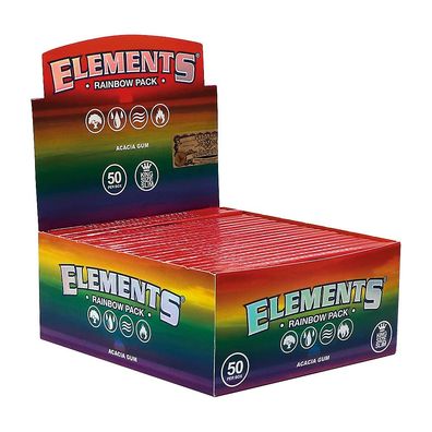 Elements Rainbow King Size Slim Papers 50x 32 Blättchen