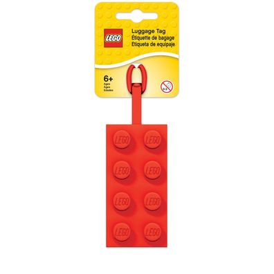 LEGO® Gepäckanhänger aus Vinyl - Farbe rot