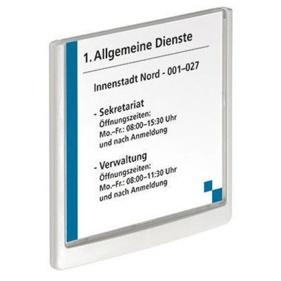 Durable Türschild Click SIGN 486202 149x Maße: 149 x 148,5 mm (B x H)