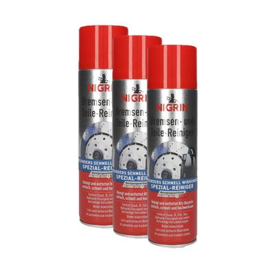3x NIGRIN Bremsenreiniger Teilereiniger Entfetter 1x 500ml Auto Reiniger Dose