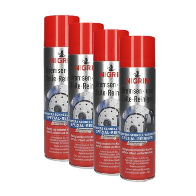 4x NIGRIN Bremsenreiniger Teilereiniger Entfetter 1x 500ml Auto Reiniger Dose