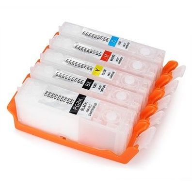 5 wiederbefüllbare Patronen für Canon Pixma MG 6850, MG 6851, MG 6852, MG 6853