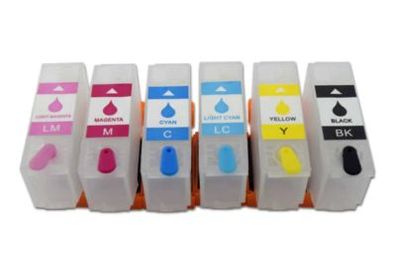 6 wiederbefüllbare Tintenpatronen 378 XL für Epson XP-8000 XP-8005 XP-8500