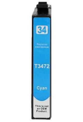 Druckerpatrone T3472, T34 XL Cyan kompatibel mit Epson WF-3720 WF-3725