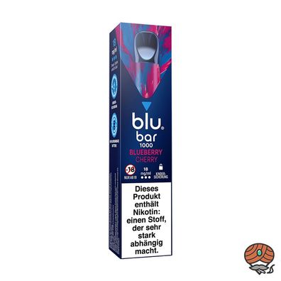 blu bar Blueberry CHERRY 10 E-Shishas 18mg Nik. Einweg-E-Zigarette max. 1000 Züge