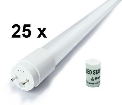 25 x 150 cm LED-Röhre - 20 Watt, 2700 Lumen, Kaltweiß 6000 K, 300° Ausstrahlung!