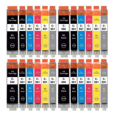 Druckerpatronen PGI-550 CLI-551 kompatibel mit Canon Pixma MG6650 MG7150 MG7550