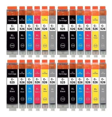 Druckerpatronen PGI-525 CLI-526 kompatibel mit Canon Pixma MG5250 MG5340 MG5350