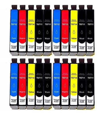 Druckerpatronen T0711-4 kompatibel mit Epson Stylus DX5500 DX6000 DX6050
