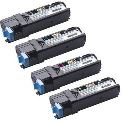 4 Tonerkartuschen schwarz, cyan, magenta, gelb kompatibel mit Dell 2150 2155