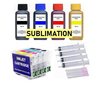 Wiederbefüllbare Patronen 604 XL + Sublimationstinte für Epson XP-2200 2205