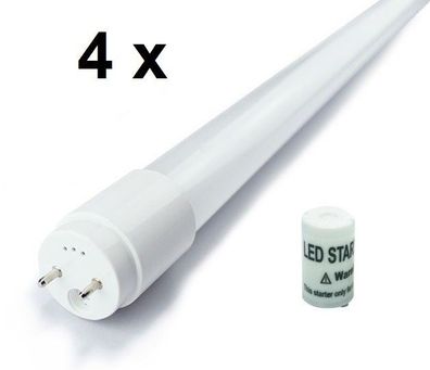 4 x 150 cm LED-Röhre - 20 Watt, 2700 Lumen, Kaltweiß 6000 K, 300° Ausstrahlung!