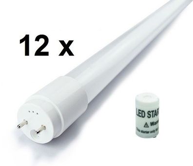 12 x 150 cm LED-Röhre - 20 Watt, 2700 Lumen, Kaltweiß 6000 K, 300° Ausstrahlung!