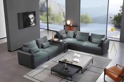 Desing Ecksofa Sofa Couch Polster Eckgarnitur Leder Eck L Form Wohnlandschaft