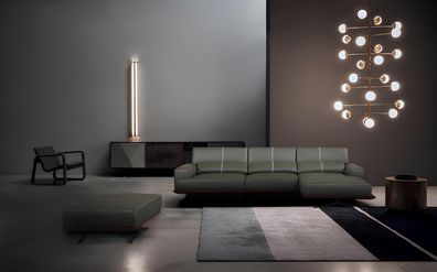 Ecksofa Sofa Couch Polster Eckgarnitur Leder Desing Eck L Form Wohnlandschaft