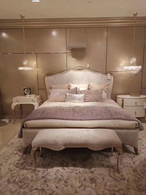 Design Bett Klassisch Schlafzimmer Betten Textil Hotel Polster Hochwertige Möbel