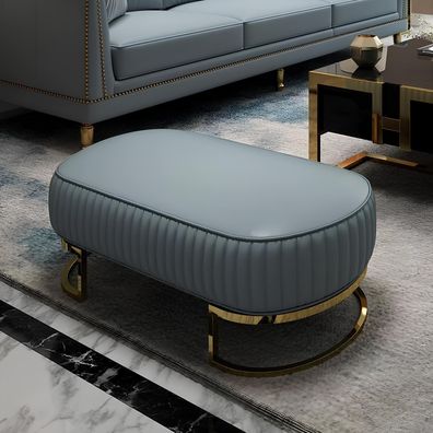 Designer Hocker Polsterhocker Fuß Ablage Möbel Wohnen Sitzbänke Sitz Textil Neu