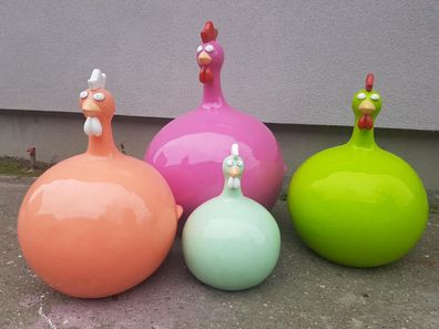 Moderne Dekoration Haus Garten Deko Figur Statue Skulptur Abstrakt 80 cm Hühn