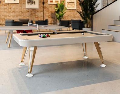 Billardtisch 2 i 1 Multifunktionstisch Pooltisch Esstisch Tische Billard