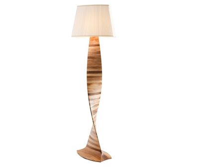 Braune Holzlampe modern dekorativ für Wohnzimmer Schlafzimmer Büro