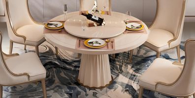 Design Stuhle Echtes Holz Amerikanischer Stil Sitzgarnitur Polster Gruppe Neu