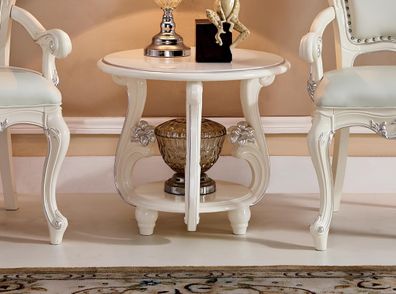 Edler Designer Couchtisch Beistelltisch Sofa Wohnzimmer Echtholz Barock Rokoko