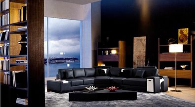 Corner Sofa Couch Living Area Set Design Modern Yellow Colour New Lights Leather