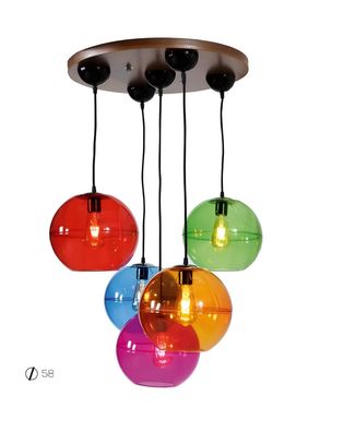 Design Leuchte Decken Lampen Modern Silber Wandleuchte Luster Bunt Kronleuchter