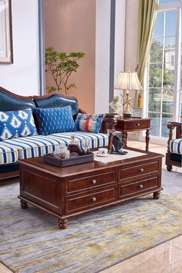 Klassischer Couchtisch Tisch Wohnzimmer Tische Holz Couchtische Mit Schubladen