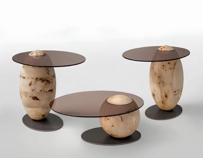 Beistelltisch Designs Möbel Wohnzimmer Italienische Tisch Neu Set 3tlg. Glas