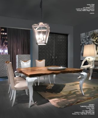 Esstisch Luxus Tisch Massiv Holz Möbel aus Italien Esszimmer Tische Einrichtung