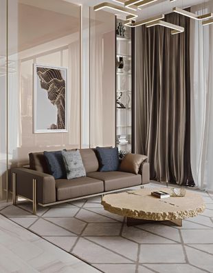 Dreisitzer Couch Polster Couchen Sofas Italienische Wohnzimmer Möbel Bizzotto