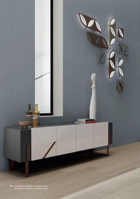 Gold Wand Wandleuchte Luster Modern Stil Lampen Wandlampe Kronleuchter Design