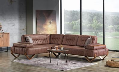 Ecksofa Wohnlandschaft Farbe Braun L-Form Sofa Neu Wohnzimmer Ecksofa Luxus Neu