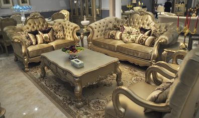 Luxury Sofa Set 3 + 2 + 1 Seater Set Sofa Upholstery Couches Couch Chesterfield New