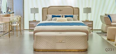 Modern Bed Bedside Table 4 Pieces New Bedroom Furniture Set Design Luxury Bed