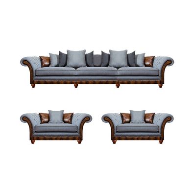 Sofagarnitur 3 + 1 + 1 Sitzer Set Design Sofa Polster Couchen Modern Luxus Stil