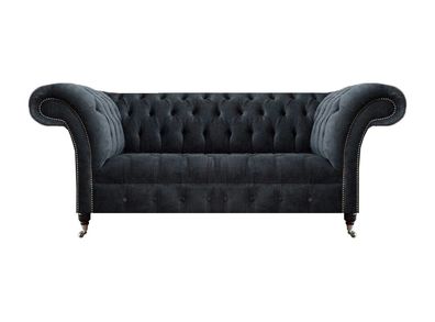 Grau Sofa Dreisitzer Couch Textil Chesterfield Wohnzimmer Luxuriöse
