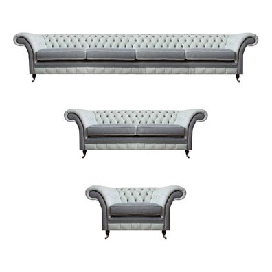 Chesterfield Sofagarnitur Couch Set Polster Möbel 4 + 2 + 1 Couchen Sitzgruppe